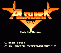 Alshark title screen
