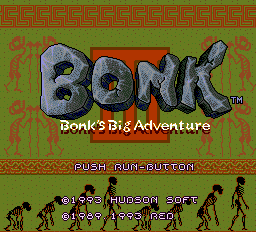Bonk 3: Bonk's Big Adventure title screen