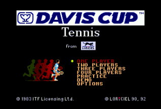 Davis Cup Tennis title screen