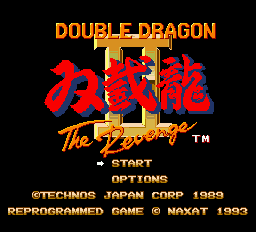 Double Dragon II: The Revenge title screen