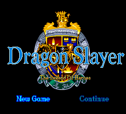 Dragon Slayer: The Legend of Heroes title screen