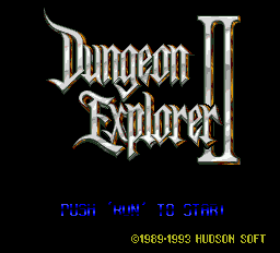 Dungeon Explorer II title screen