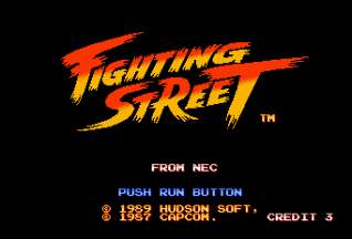 Fighting Street title screen