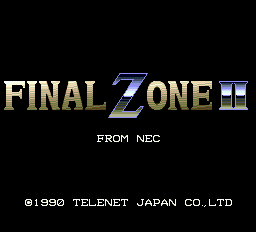 Final Zone II title screen