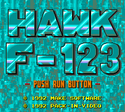 Hawk F-123 title screen