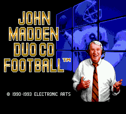 John Madden Duo CD Football title screen