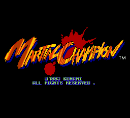 Martial Champion title screen