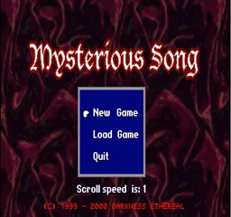 Mysterious Song title screen