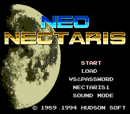 Neo Nectaris title screen