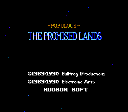 Populous: The Promised Lands title screen