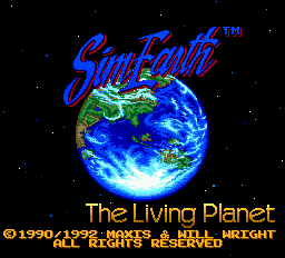 SimEarth: The Living Planet title screen