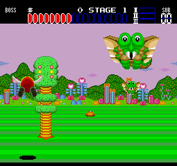 Space Fantasy Zone gameplay screenshot