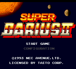 Super Darius II title screen