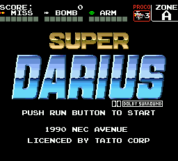 Super Darius title screen