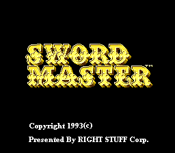 Sword Master title screen