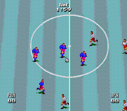 Tecmo World Cup Super Soccer gameplay screenshot