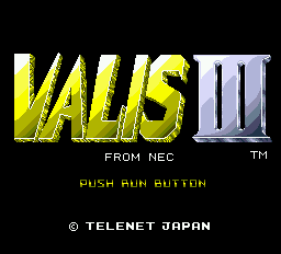 Valis III title screen