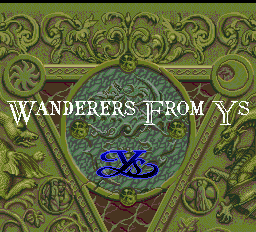 Ys III: Wanderers from Ys title screen
