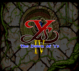 Ys IV: The Dawn of Ys title screen